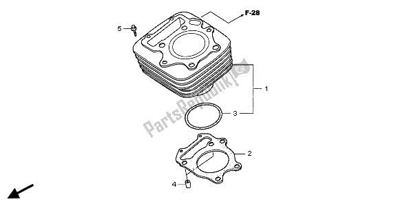Tutte le parti per il Cilindro del Honda TRX 300 EX Sportrax 2006