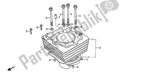 Todas las partes para Cilindro de Honda XR 250R 1988