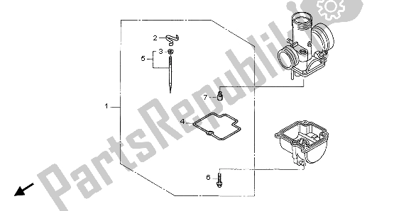 All parts for the Carburetor O. P. Kit of the Honda CR 85 RB LW 2004