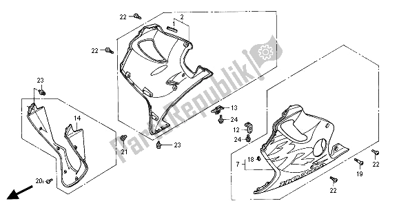 Wszystkie części do Dolna Maska Honda CBR 600F 2001