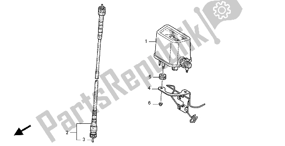 All parts for the Meter of the Honda CRF 250X 2004