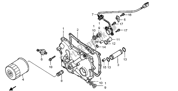 Todas las partes para Cubierta De Transmisión de Honda GL 1500A 1996