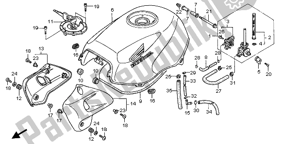 Wszystkie części do Zbiornik Paliwa Honda CB 500 2002