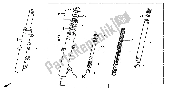 All parts for the Front Fork of the Honda NSS 250S 2011