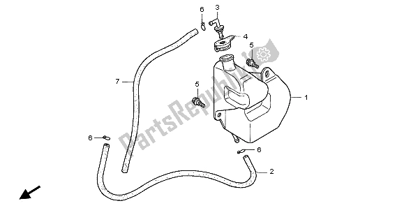 All parts for the Reserve Tank of the Honda ST 1100A 1998