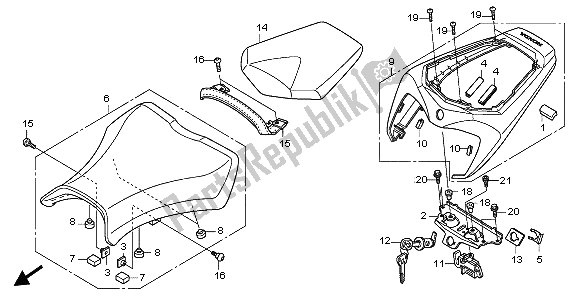 All parts for the Seat of the Honda CBR 1000 RA 2009