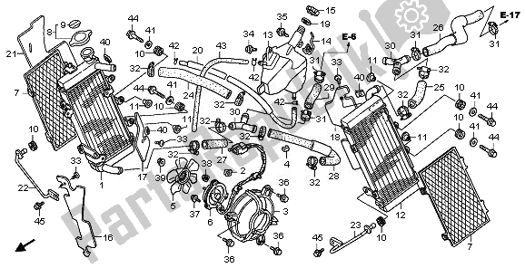 Todas as partes de Radiador do Honda XL 1000V 2010