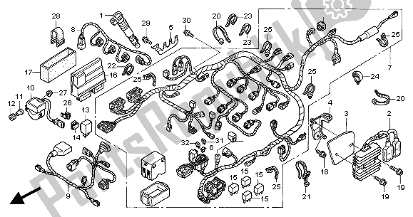 Toutes les pièces pour le Faisceau De Câbles du Honda CBR 1000 RR 2004