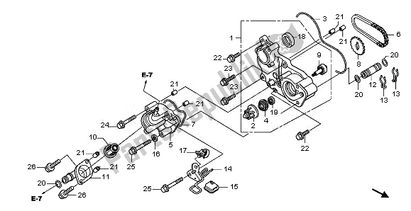 All parts for the Water Pump of the Honda NHX 110 WH 2011