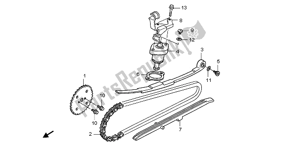 Todas las partes para Cadena De Levas Y Tensor de Honda PES 125 2012