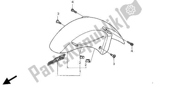 Toutes les pièces pour le Garde-boue Avant du Honda CBR 1100 XX 1998