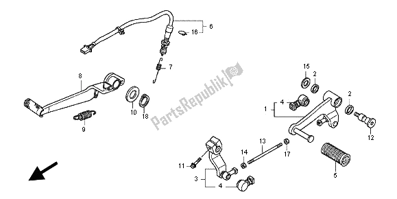 Todas las partes para Pedal de Honda NC 700X 2012