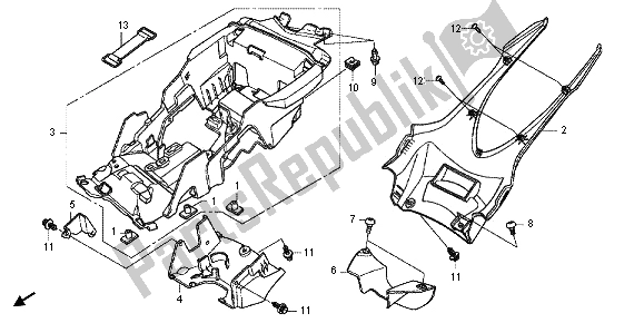 Todas las partes para Guardabarros Trasero de Honda CBR 1000 RA 2012