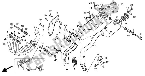 Toutes les pièces pour le Silencieux D'échappement du Honda CBR 600 RR 2004