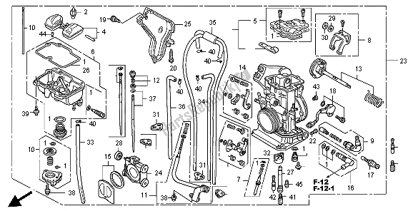 All parts for the Carburetor of the Honda CRF 450R 2004