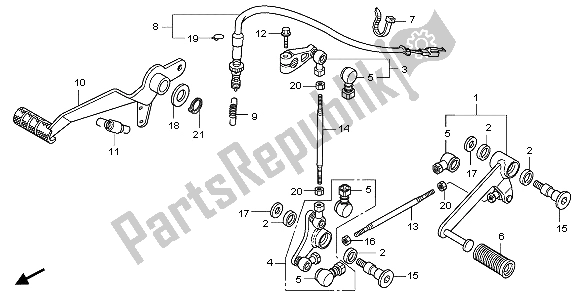 Todas las partes para Pedal de Honda CBF 1000T 2007
