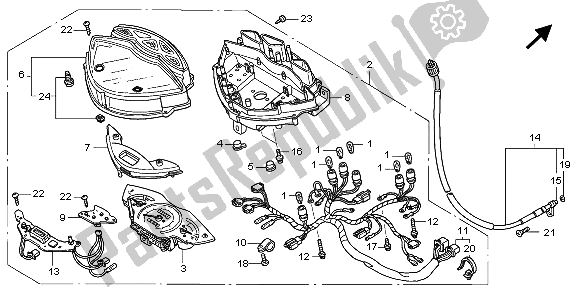 Tutte le parti per il Metro del Honda SH 150S 2007