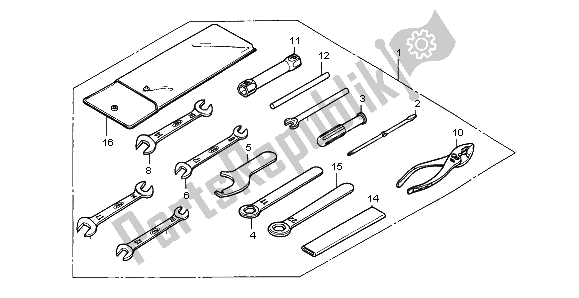 Todas as partes de Ferramentas do Honda CA 125 1995