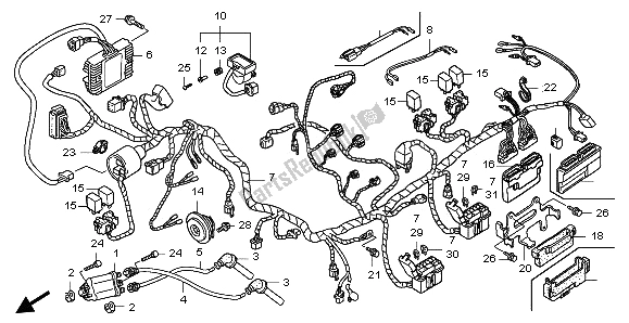 All parts for the Wire Harness of the Honda FJS 600A 2006