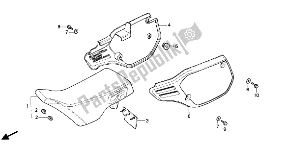 Todas las partes para Asiento Y Cubierta Lateral de Honda CR 80R2 1986