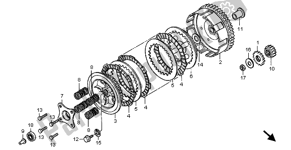 Todas las partes para Embrague de Honda CR 80 RB LW 1999