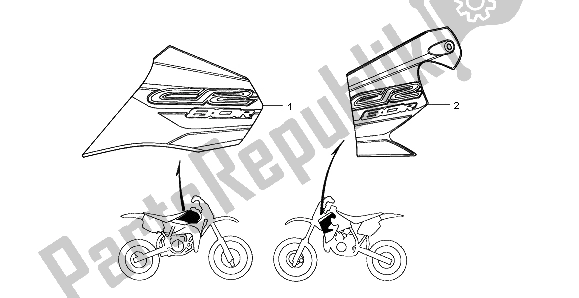 Todas las partes para Marca de Honda CR 80R SW 1999