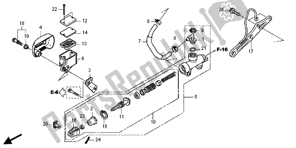 Toutes les pièces pour le Maître-cylindre De Frein Arrière du Honda VT 750 CS 2012