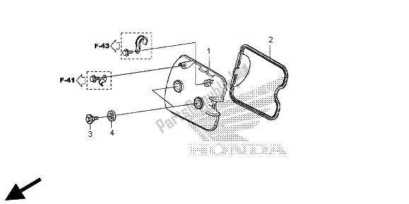 Todas las partes para Cubierta De Tapa De Cilindro de Honda SH 300 RA 2013