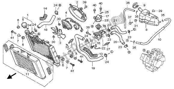 Toutes les pièces pour le Radiateur du Honda VF 750C 1996