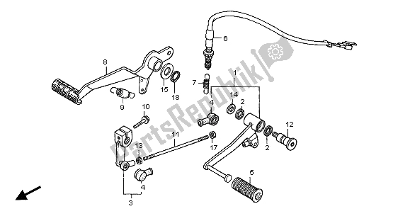 Tutte le parti per il Pedale Del Freno E Cambio Pedale del Honda CBF 600N 2005