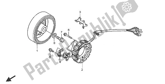 Todas las partes para Generador de Honda XR 650R 2005