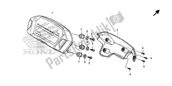 Toutes les pièces pour le Mètre (kmh) du Honda NC 700 SD 2013