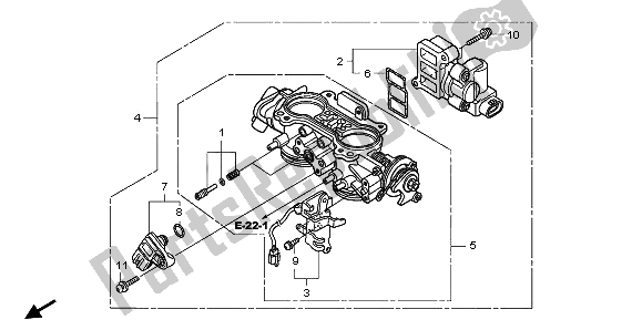 Alle onderdelen voor de Gasklephuis van de Honda GL 1800 2009