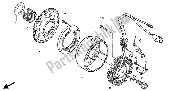 All parts for the Generator of the Honda TRX 300 EX Sportrax 2007