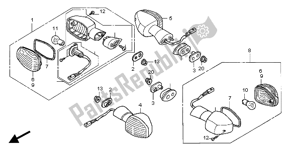 Todas las partes para Guiño de Honda CBR 600 RR 2004
