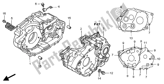 Tutte le parti per il Carter del Honda XR 400R 1997