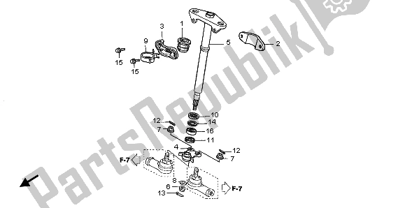 All parts for the Steering Shaft of the Honda TRX 450 FE Fourtrax Foreman ES 2002