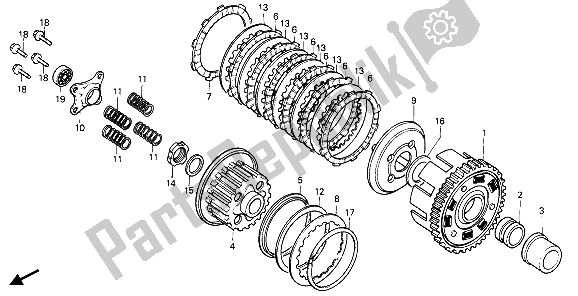 Todas las partes para Embrague de Honda CMX 450C 1986