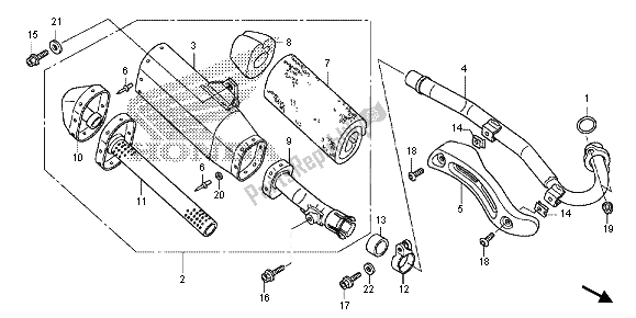 Todas las partes para Silenciador De Escape de Honda CRF 150R SW 2013