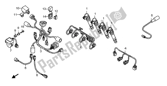 Tutte le parti per il Imbracatura Secondaria del Honda CBR 1000 RR 2008