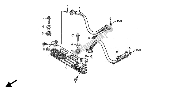 Todas las partes para Enfriador De Aceite de Honda TRX 250X 2010