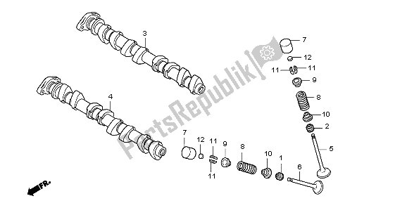 All parts for the Camshaft & Valve of the Honda CBF 1000A 2009