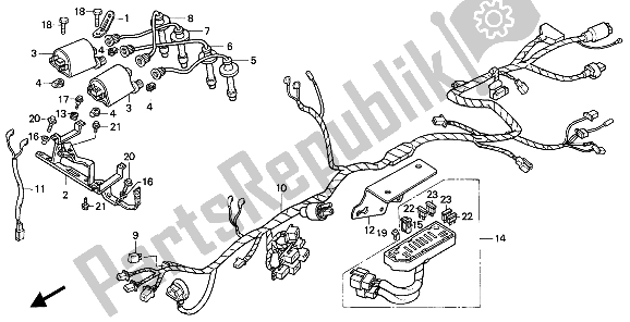 Todas las partes para Arnés De Cables de Honda CBR 1000F 1988