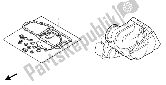 All parts for the Eop-2 Gasket Kit B of the Honda XR 70R 1997