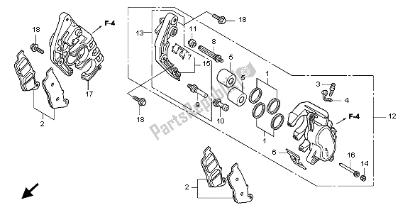 Todas las partes para Pinza De Freno Delantero de Honda CBF 1000 2009