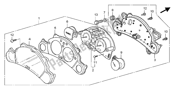 Tutte le parti per il Metro (mph) del Honda CBF 600 SA 2007
