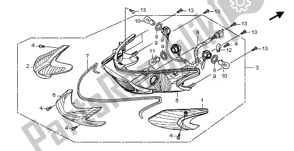 Todas las partes para Luz De Combinación Trasera de Honda SH 125S 2011