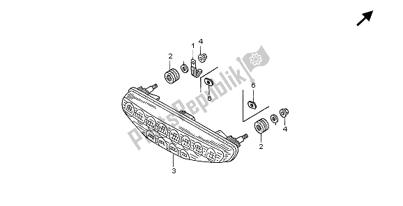 Todas las partes para Luz De La Cola de Honda TRX 450 ER 2007