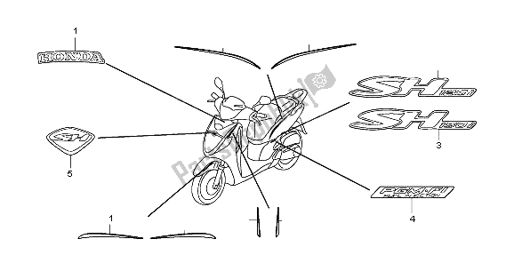 All parts for the Mark of the Honda SH 150S 2007