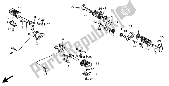 Todas as partes de Passo do Honda CA 125 1998